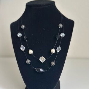 Black and White Two layer necklace
